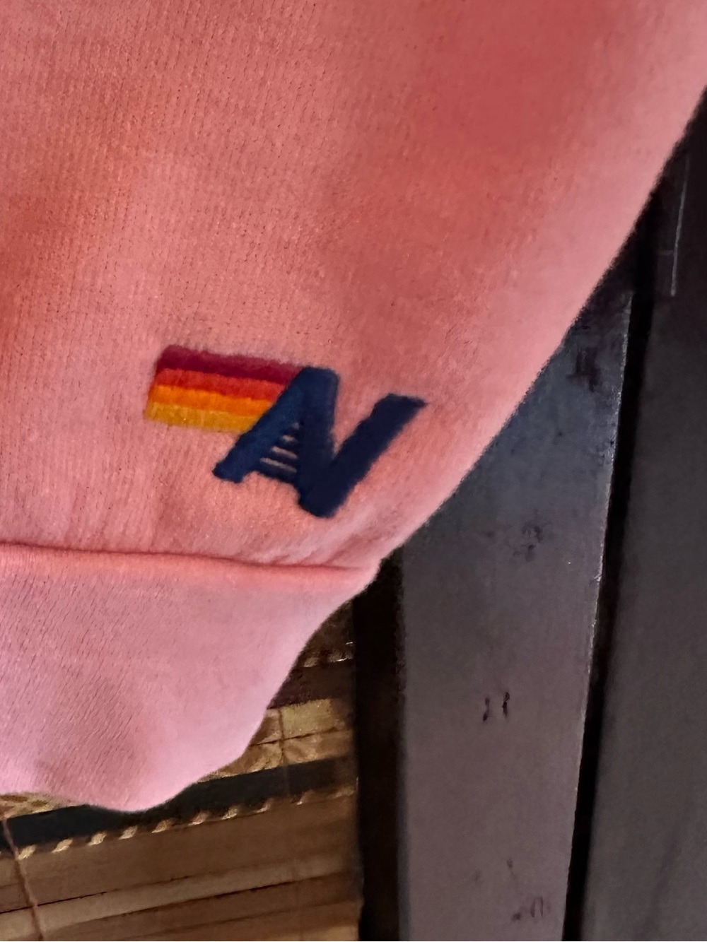 Aviator Nation Pink Faded Lightning Bolt Crewneck Sweatshirt XL - Picture 3 of 5